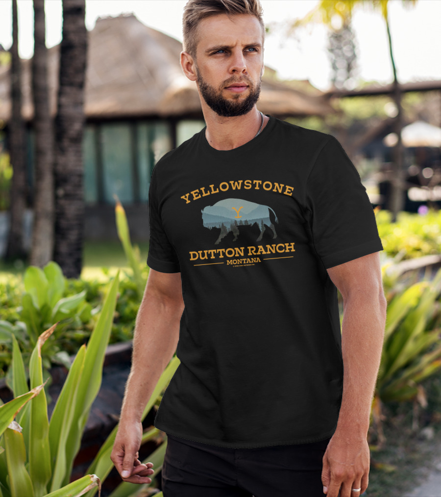 Yellowstone Dutton Ranch Montana Buffalo T-Shirt