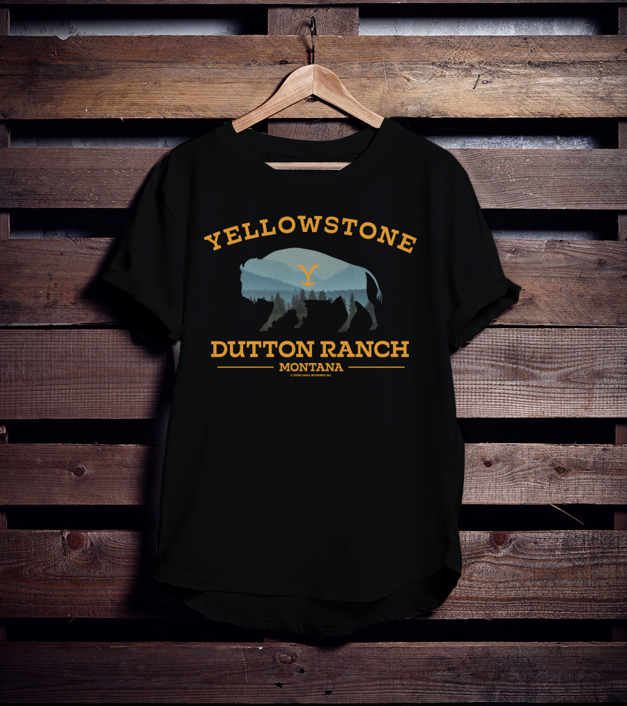 Yellowstone Dutton Ranch Montana Buffalo T-Shirt