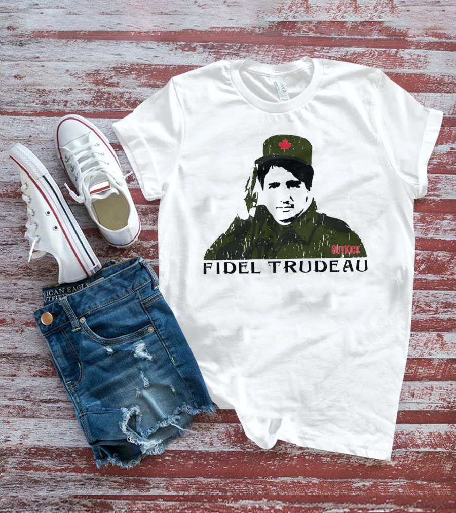 Fidel Trudeau Outkick Maple Leaf Military T-Shirt