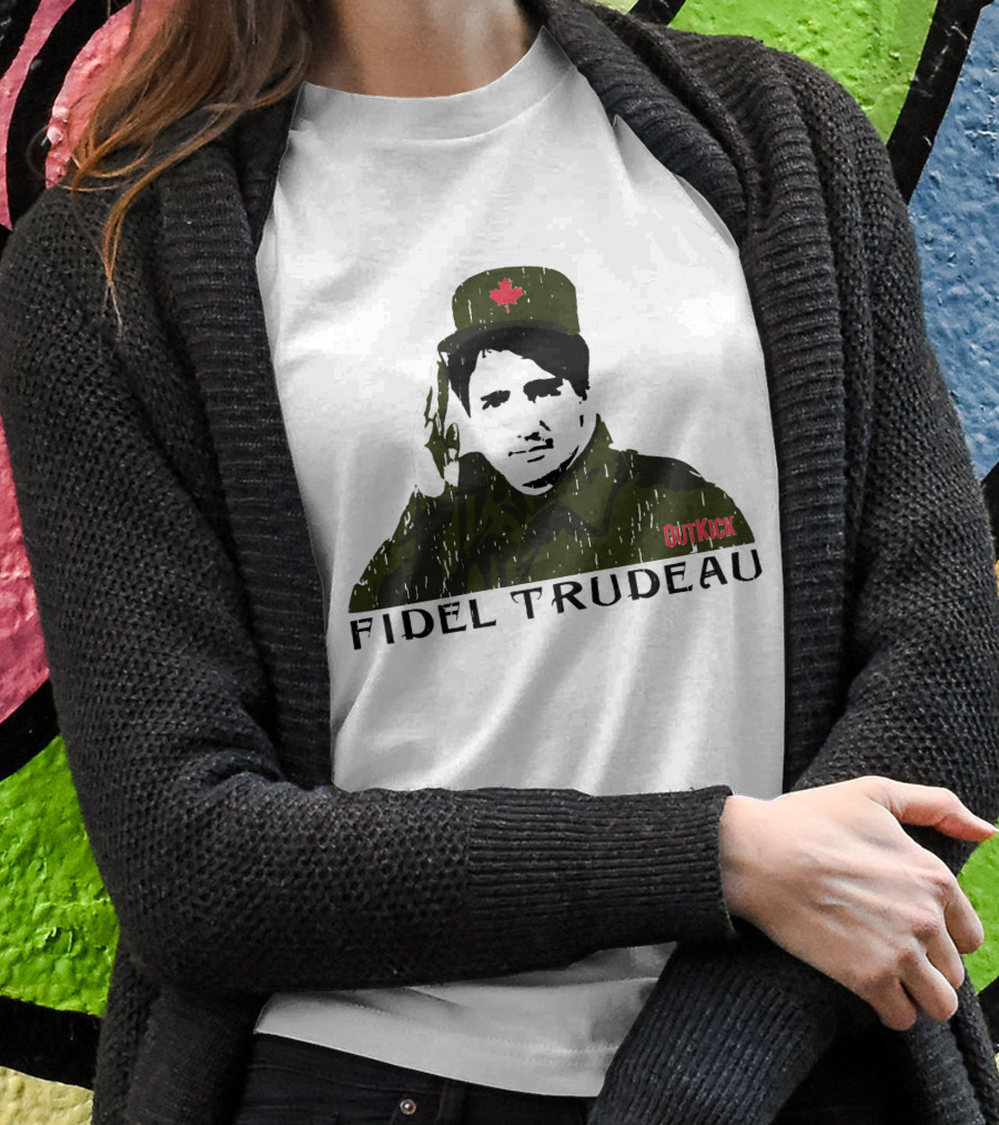 Fidel Trudeau Outkick Maple Leaf Military T-Shirt