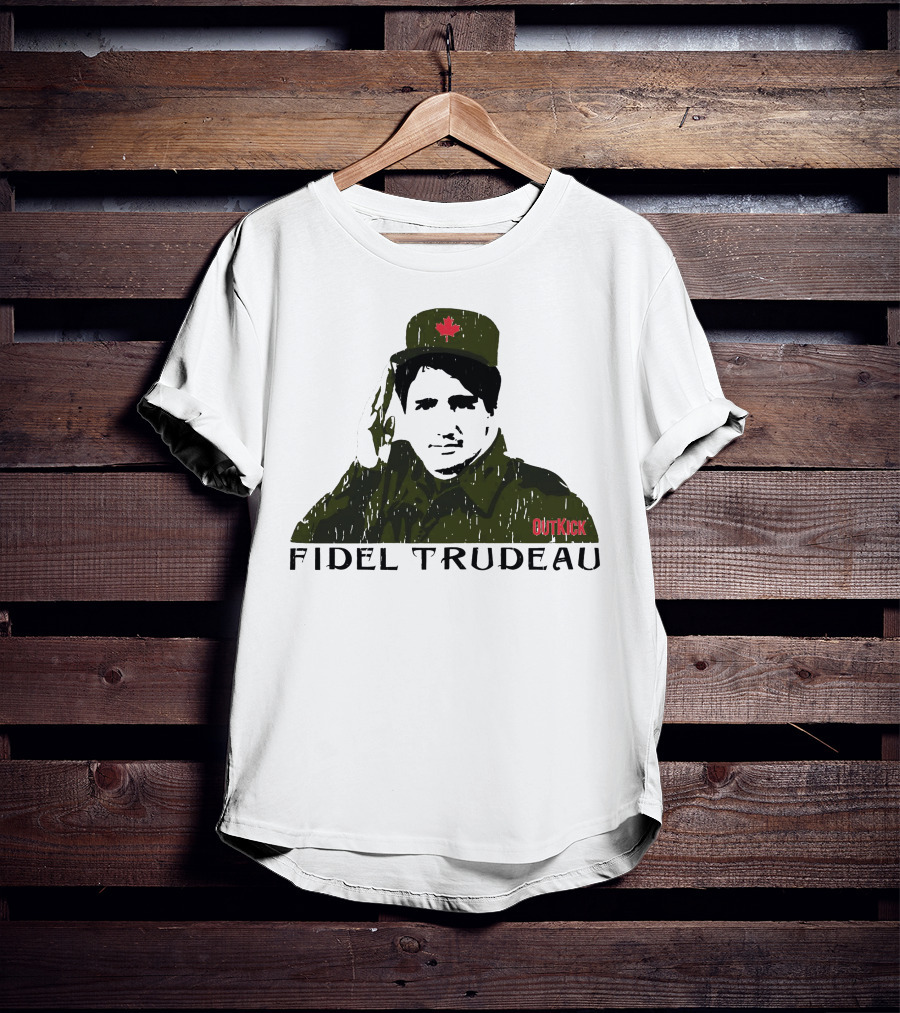 Fidel Trudeau Outkick Maple Leaf Military T-Shirt