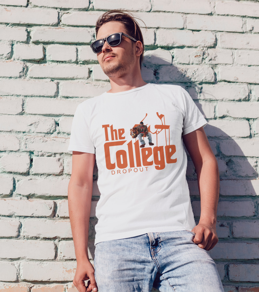 The College Dropout Godfather Parody Art Featuring Iconic Bear Puppet Strings T-Shirt