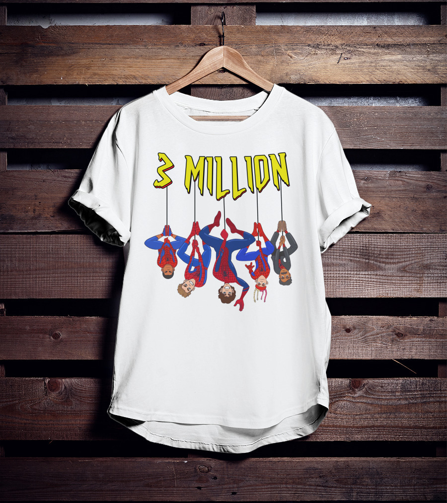 3 Million Bay Lenlevine Merch Hanging Heroes T-Shirt