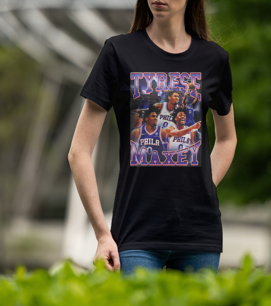 TYRESE MAXEY PHILA NBA Basketball Player T-Shirt