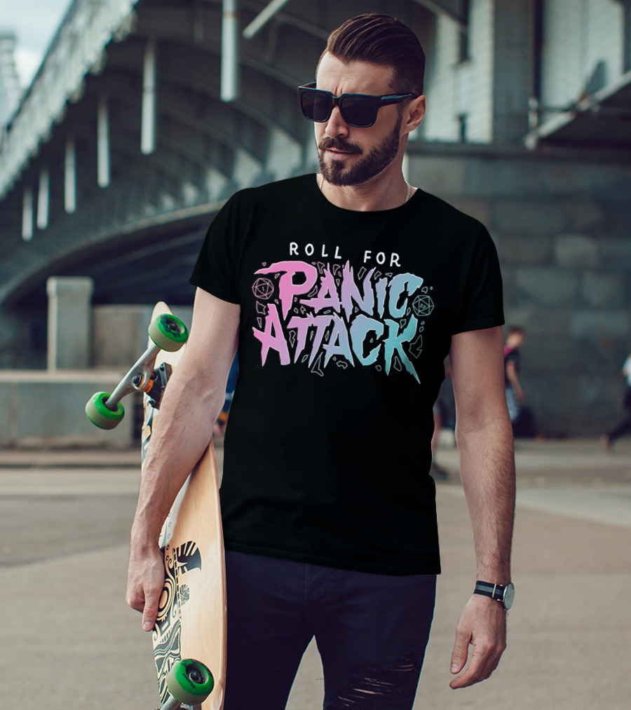 Roll For Panic Attack Dimension 20 Merch T-Shirt