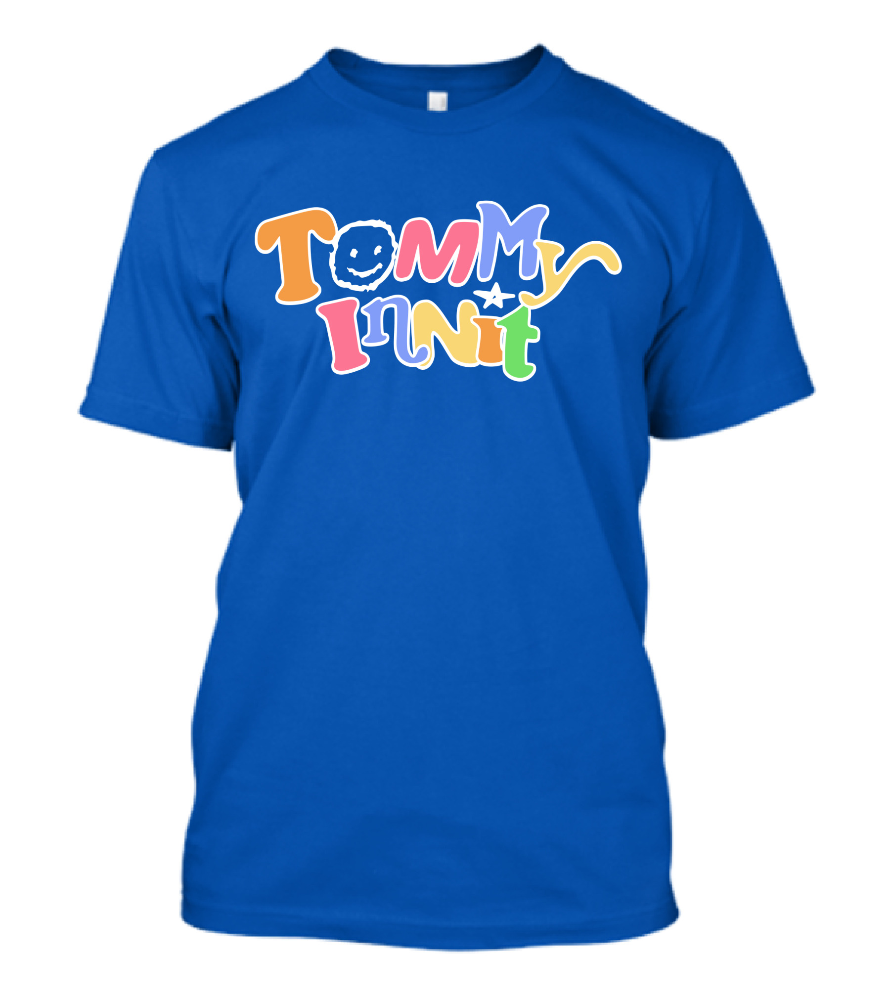 TommyInnit Colorful Text Design With Smiley Face And Star T-Shirt