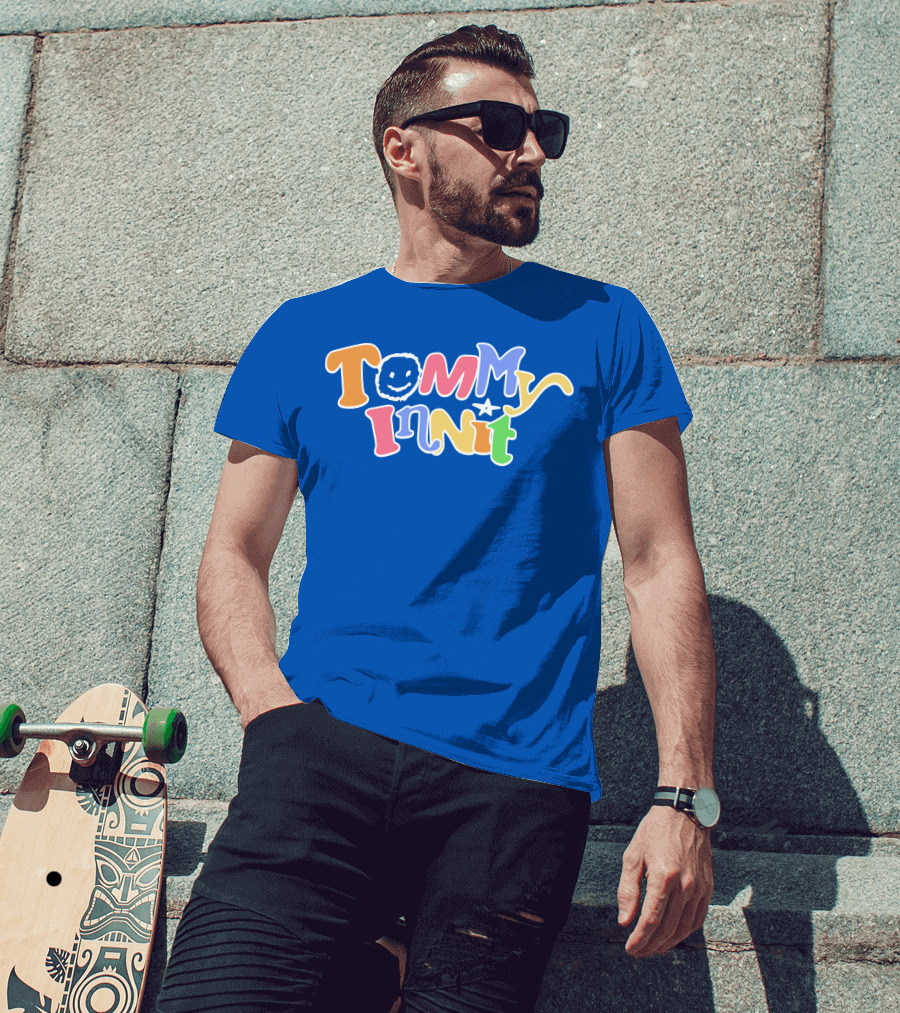 TommyInnit Colorful Text Design With Smiley Face And Star T-Shirt