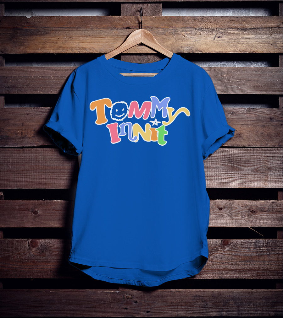 TommyInnit Colorful Text Design With Smiley Face And Star T-Shirt