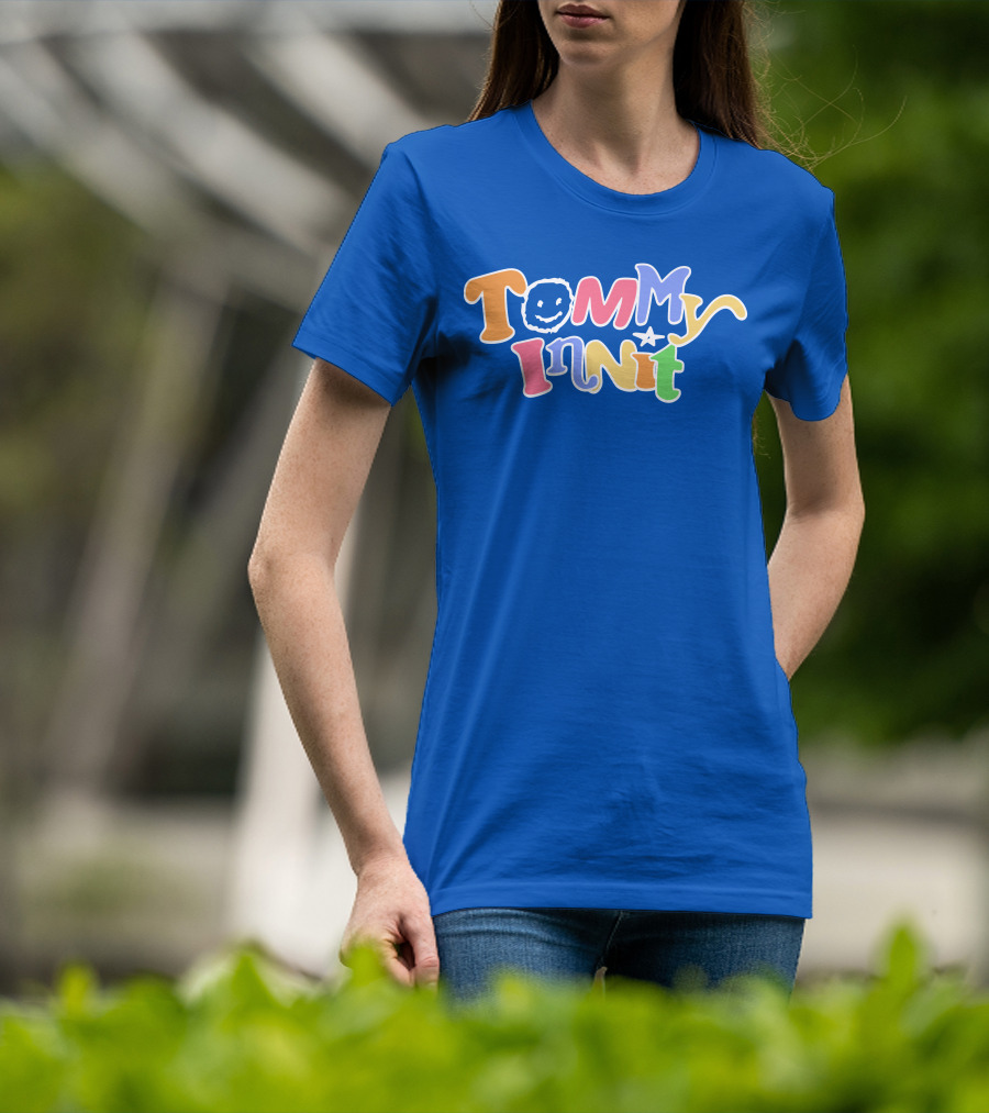 TommyInnit Colorful Text Design With Smiley Face And Star T-Shirt