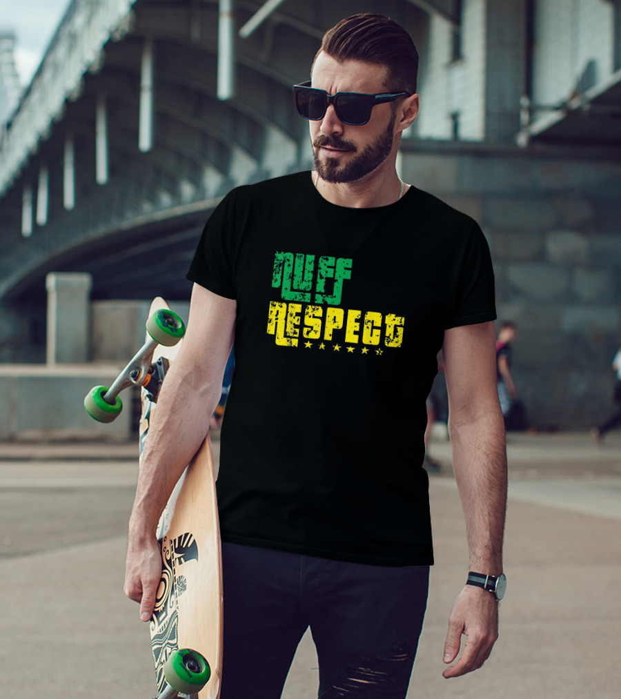NUFF RESPECT Green Yellow Stars T-Shirt