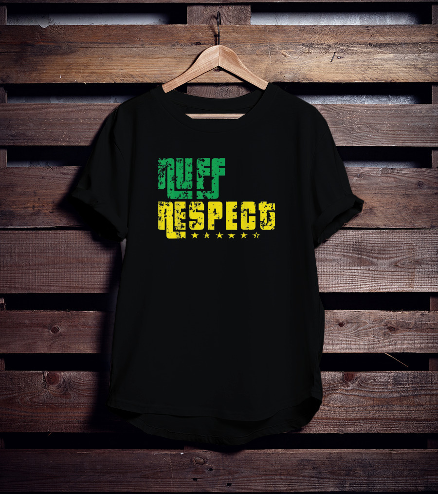 NUFF RESPECT Green Yellow Stars T-Shirt