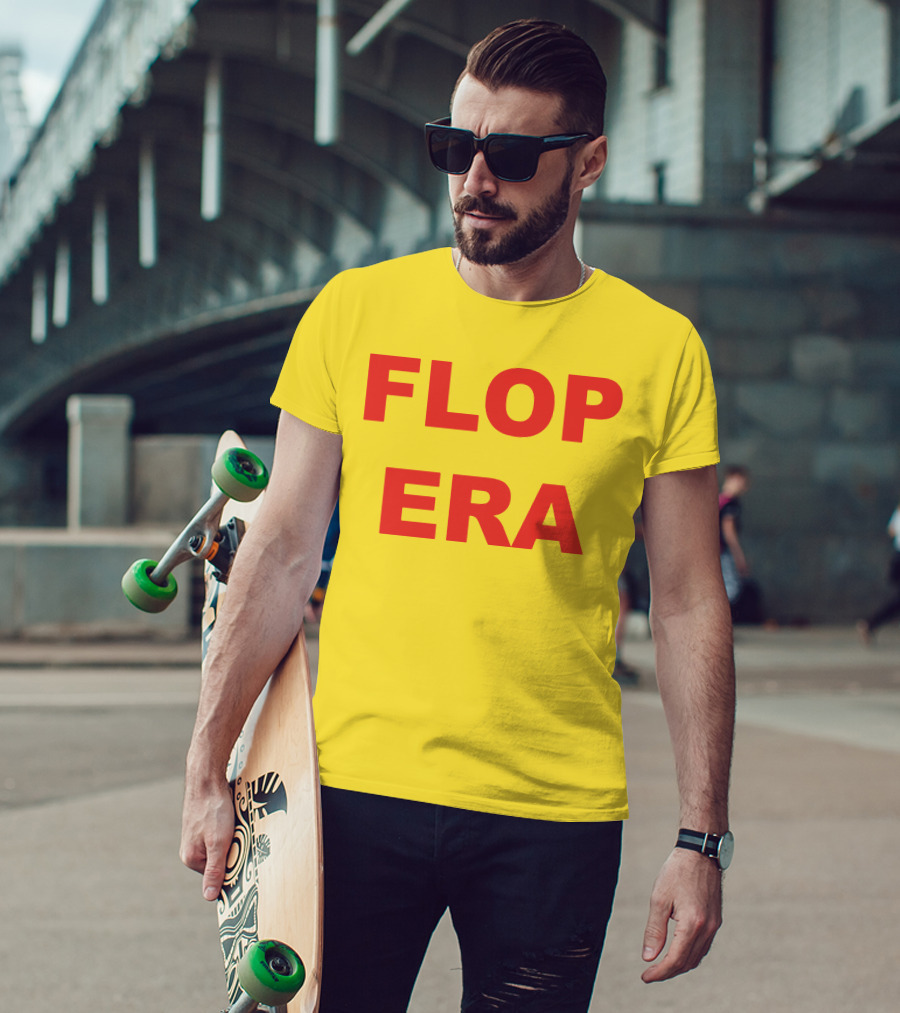 FLOP ERA Yellow Background T-Shirt