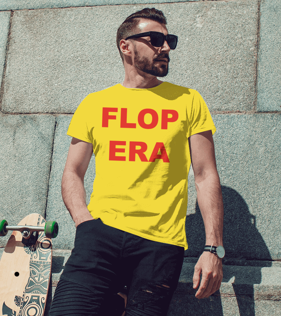 FLOP ERA Yellow Background T-Shirt