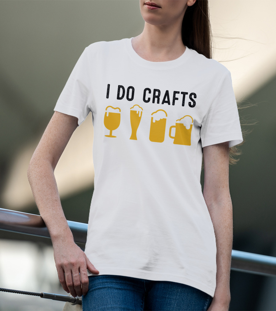 I Do Crafts Beer Glasses Iconic Reference T-Shirt