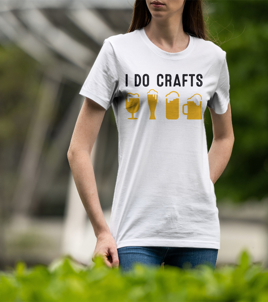 I Do Crafts Beer Glasses Iconic Reference T-Shirt