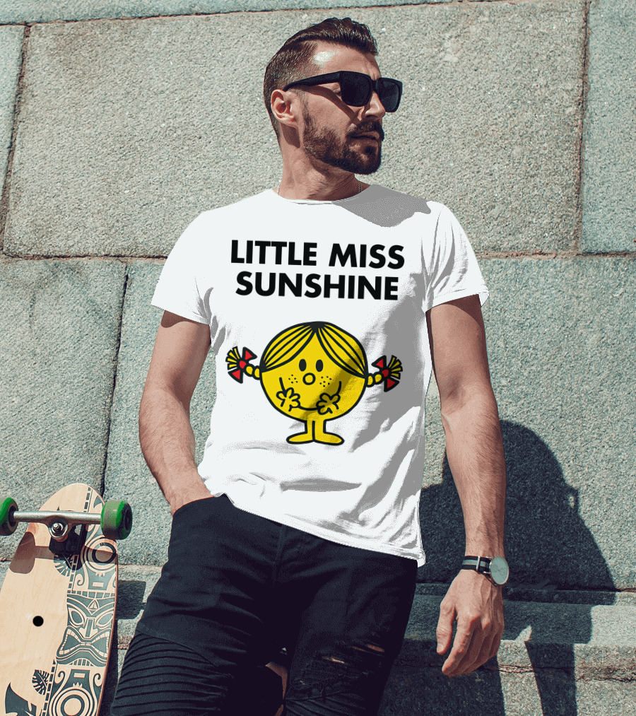 LITTLE MISS SUNSHINE CHARACTER POSES WITH PIGTAILS AND SMILE T-Shirt