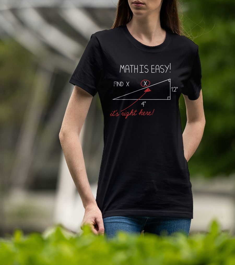 MATH IS EASY FIND X IT'S RIGHT HERE T-Shirt