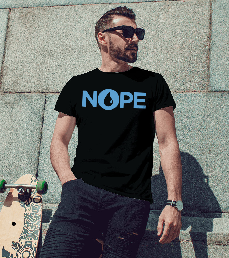 NOPE Blue Water Drop T-Shirt