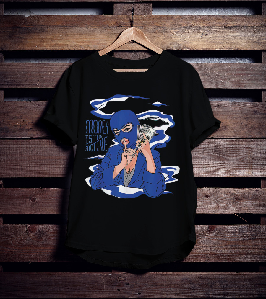 Money Is The Motive Racer Blue 5s T-Shirt