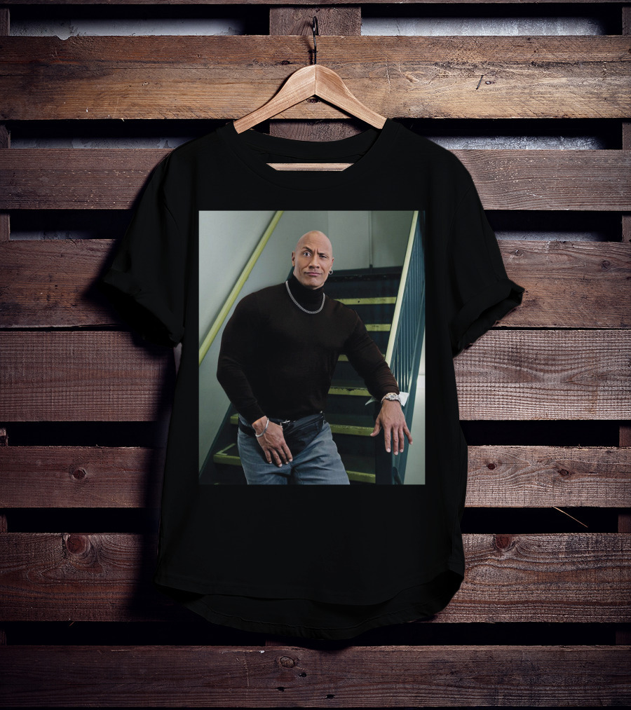 The Rock Iconic 90s Turtleneck Fanny Pack Look T-Shirt