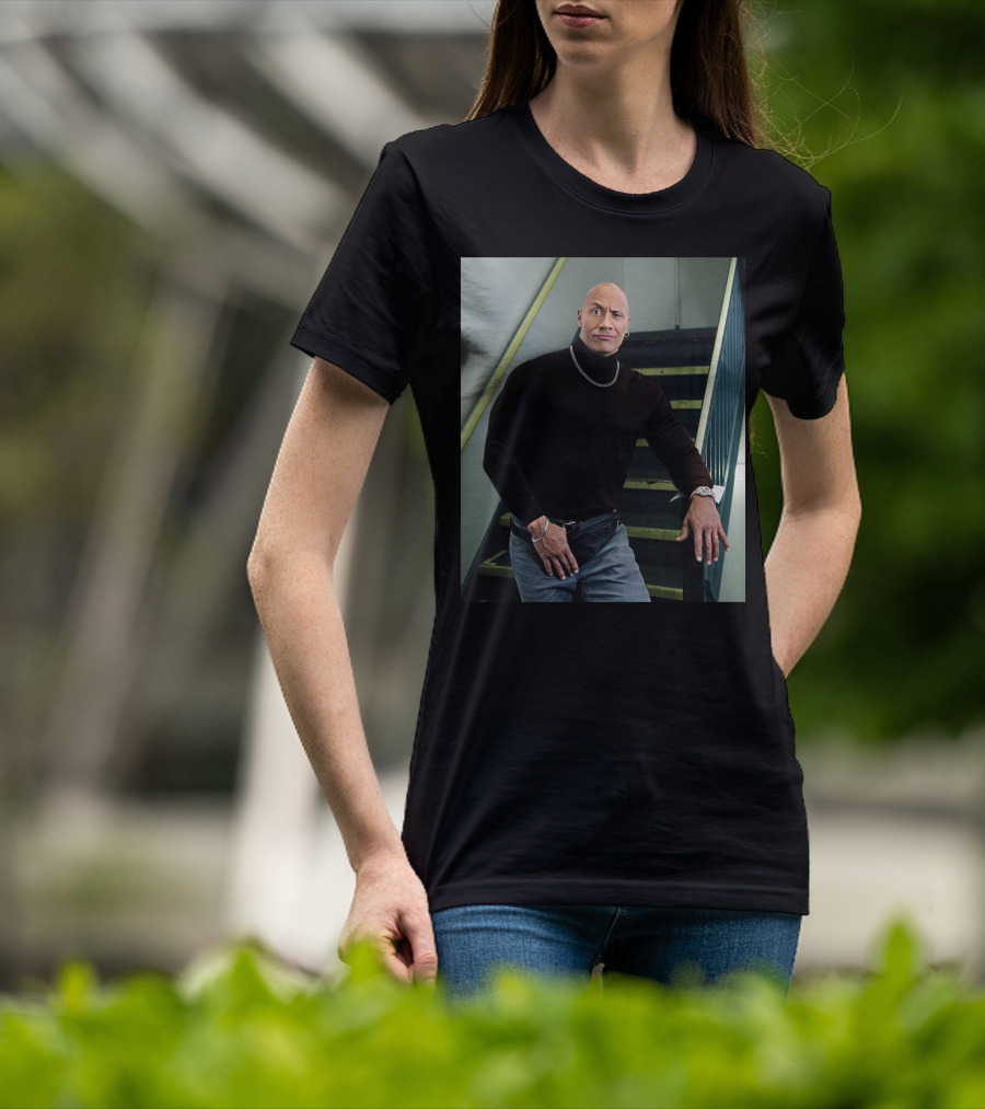 The Rock Iconic 90s Turtleneck Fanny Pack Look T-Shirt