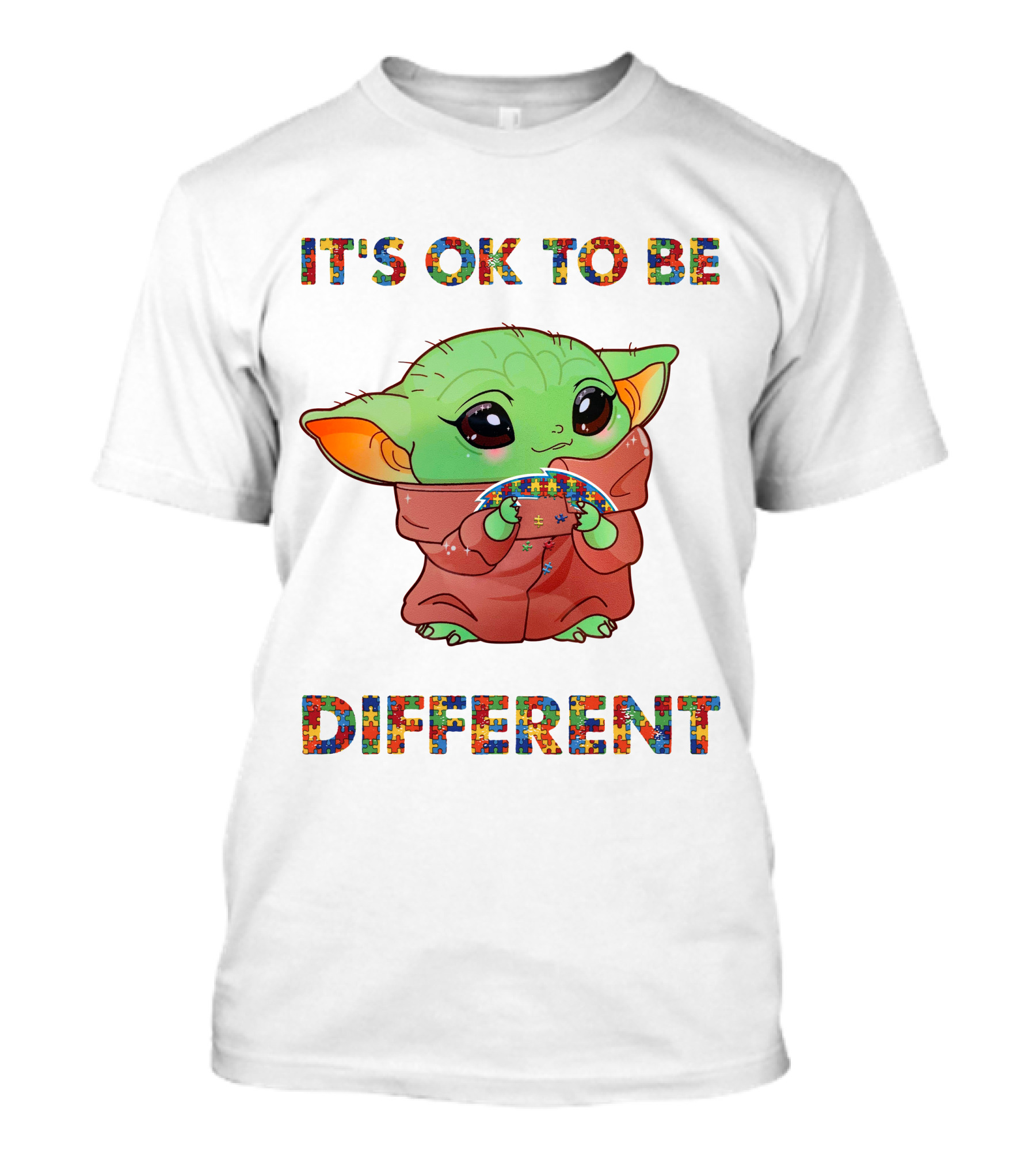 It's Ok To Be Different Alien Yoda Puzzle T-Shirt
