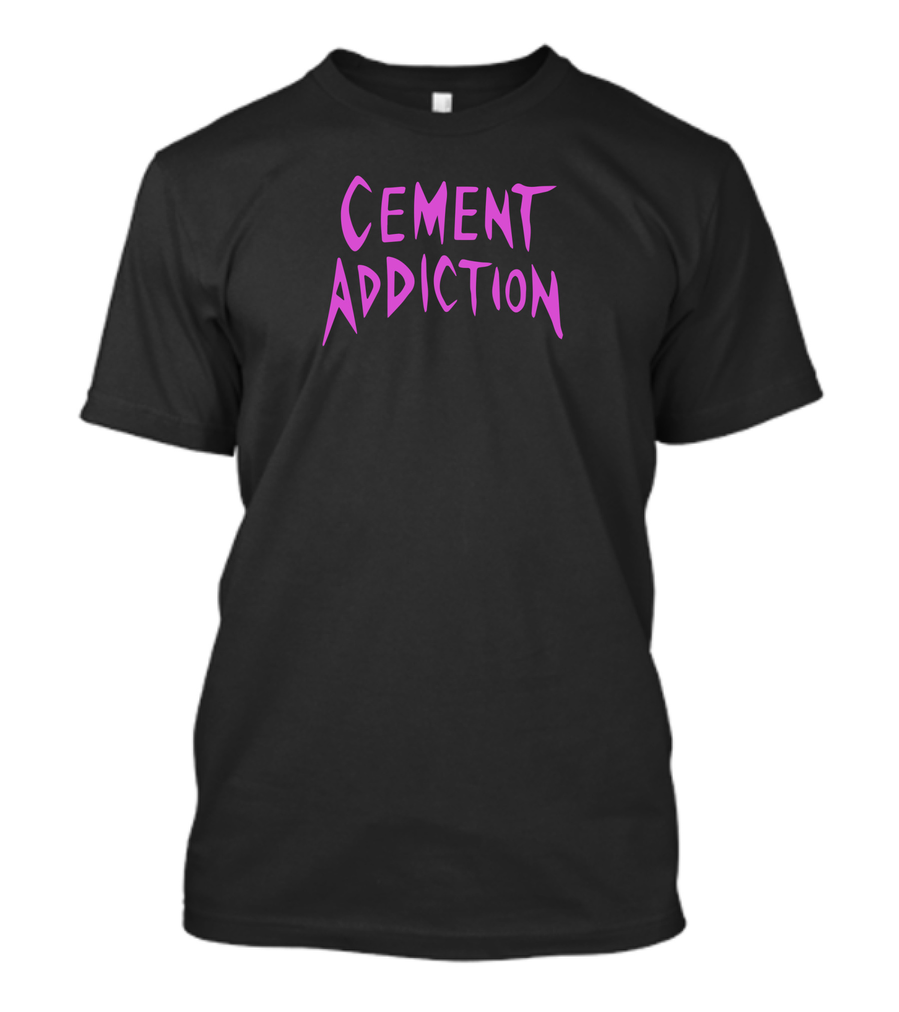 Cement Addiction Urban Bold Typography T-Shirt