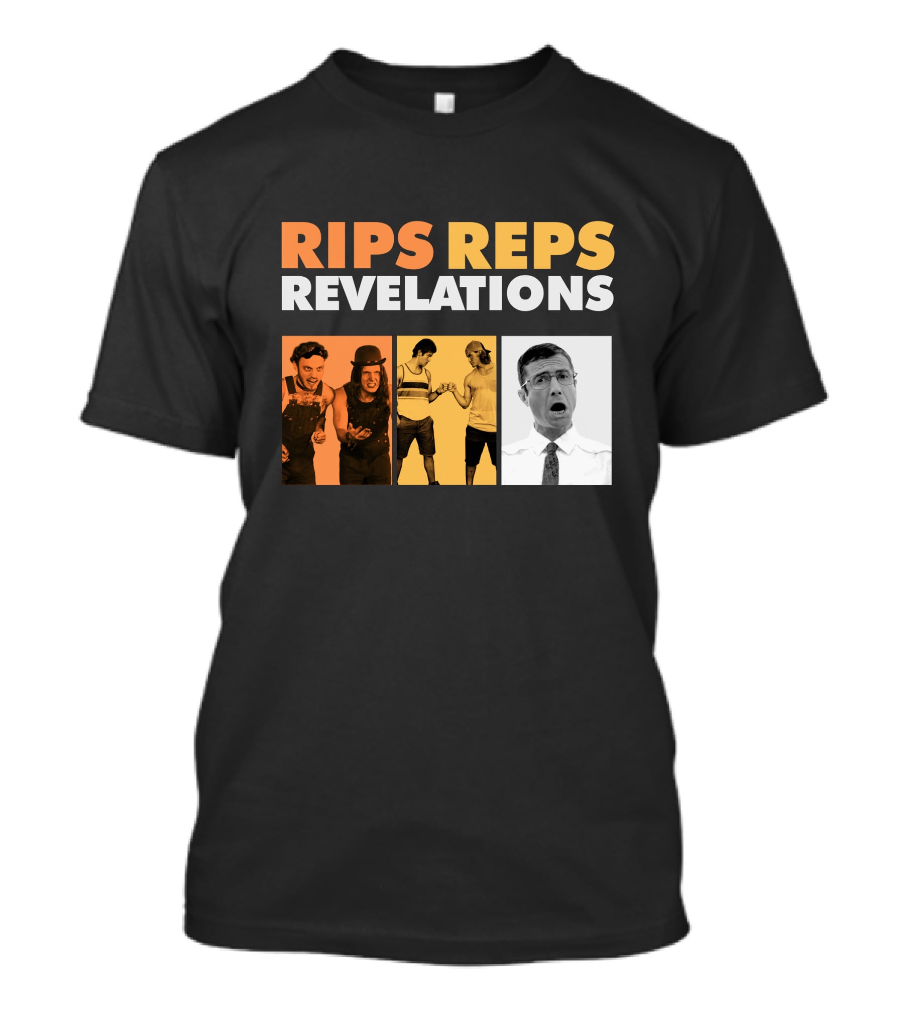 Letterkenny Problems Rips Reps Revelations Black And White And Color Characters T-Shirt