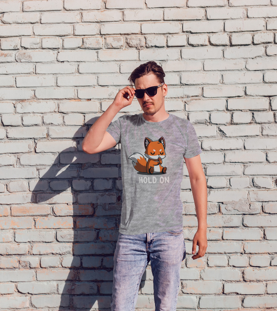TeeTurtle Hold On Let Me Overthink This Fox T-Shirt