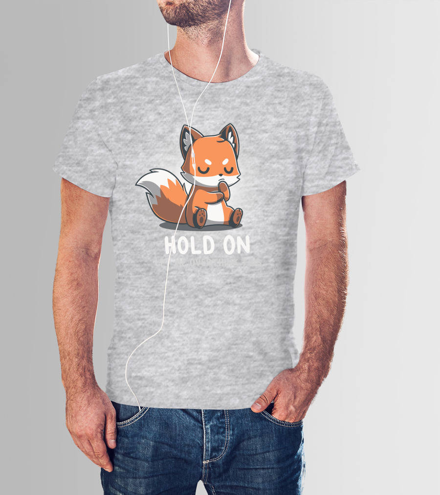 TeeTurtle Hold On Let Me Overthink This Fox T-Shirt