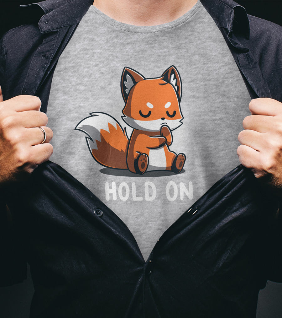 TeeTurtle Hold On Let Me Overthink This Fox T-Shirt
