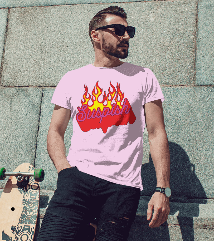 Bailey Sarian Suspish Flame Light Pink T-Shirt