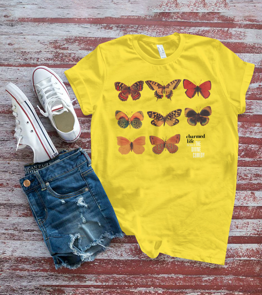 Charmed Life The Best Of The Divine Comedy Butterflies T-Shirt