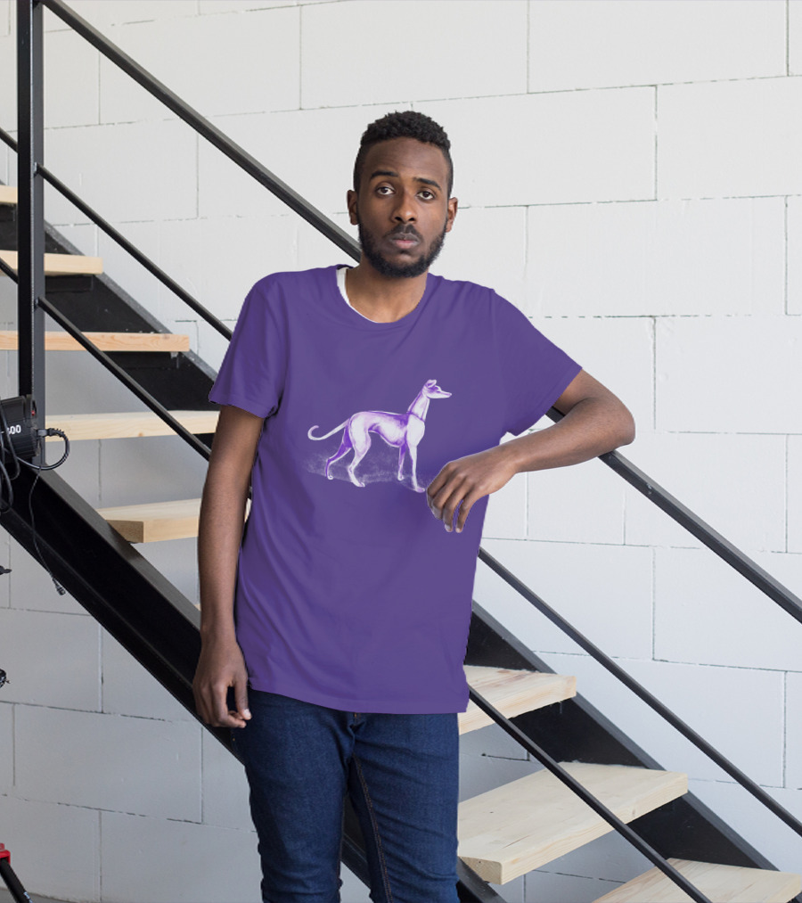 Purple Greyhound Dog Merch T-Shirt