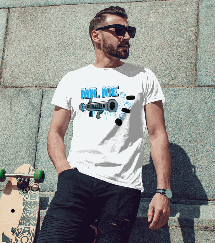 MR. ICE Big Bazooka With Ice Cubes And Pucks T-Shirt