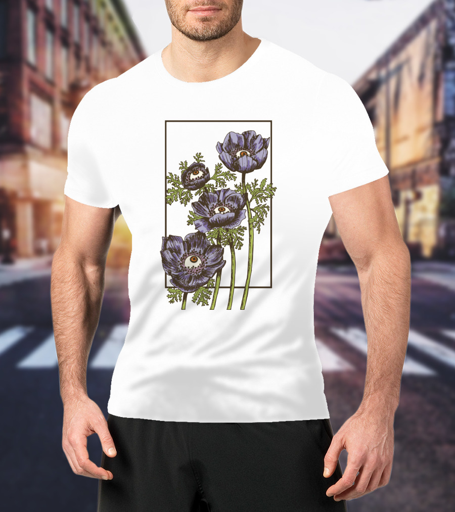 Creepy Eye Anemone Botanical Clothing T-Shirt