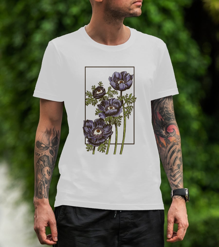 Creepy Eye Anemone Botanical Clothing T-Shirt