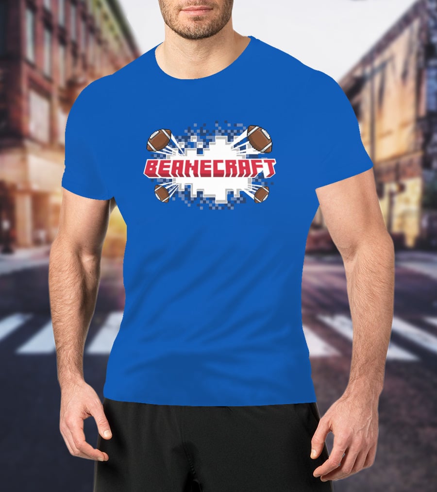 Beanecraft Pixel Style Football T-Shirt