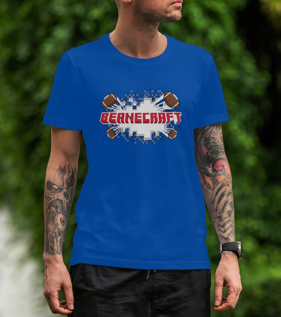 Beanecraft Pixel Style Football T-Shirt