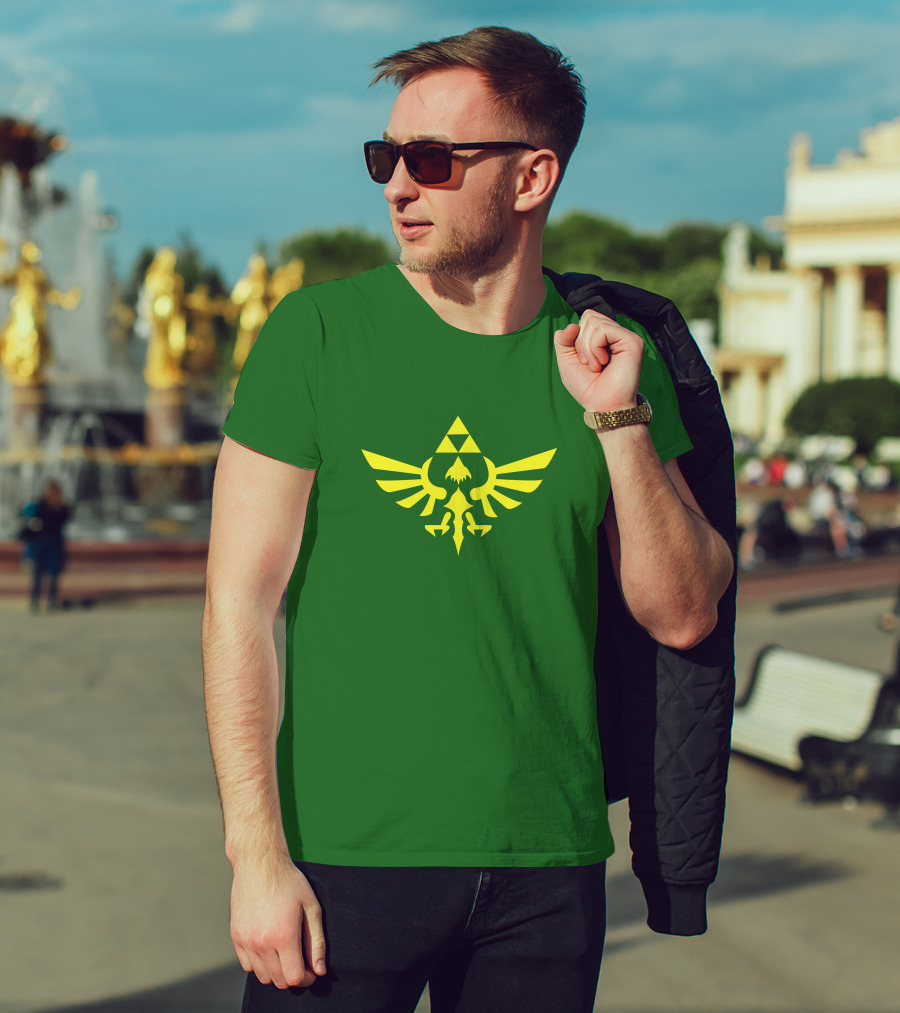 Triforce Symbol Hylian Eagle Green Cargo Shorts T-Shirt