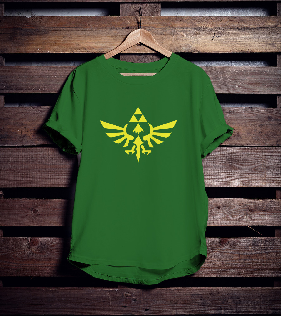Triforce Symbol Hylian Eagle Green Cargo Shorts T-Shirt