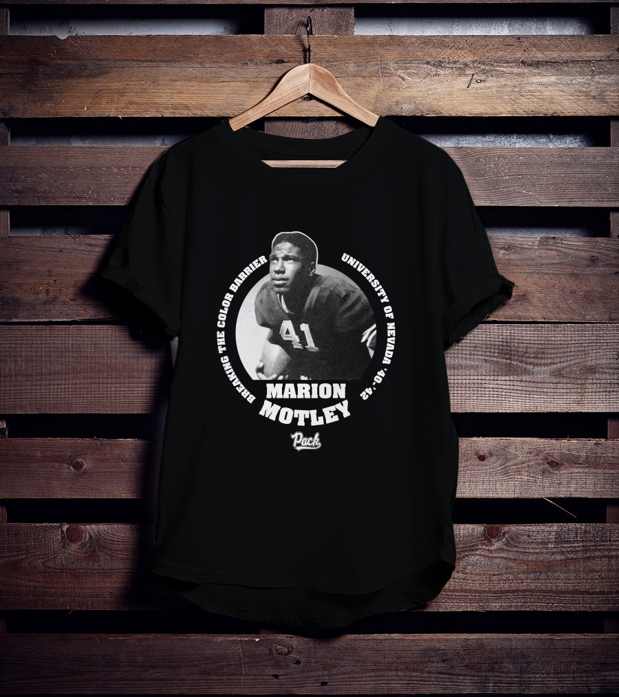 Marion Motley Breaking The Color Barrier University Of Nevada 41 Wolf Pack T-Shirt