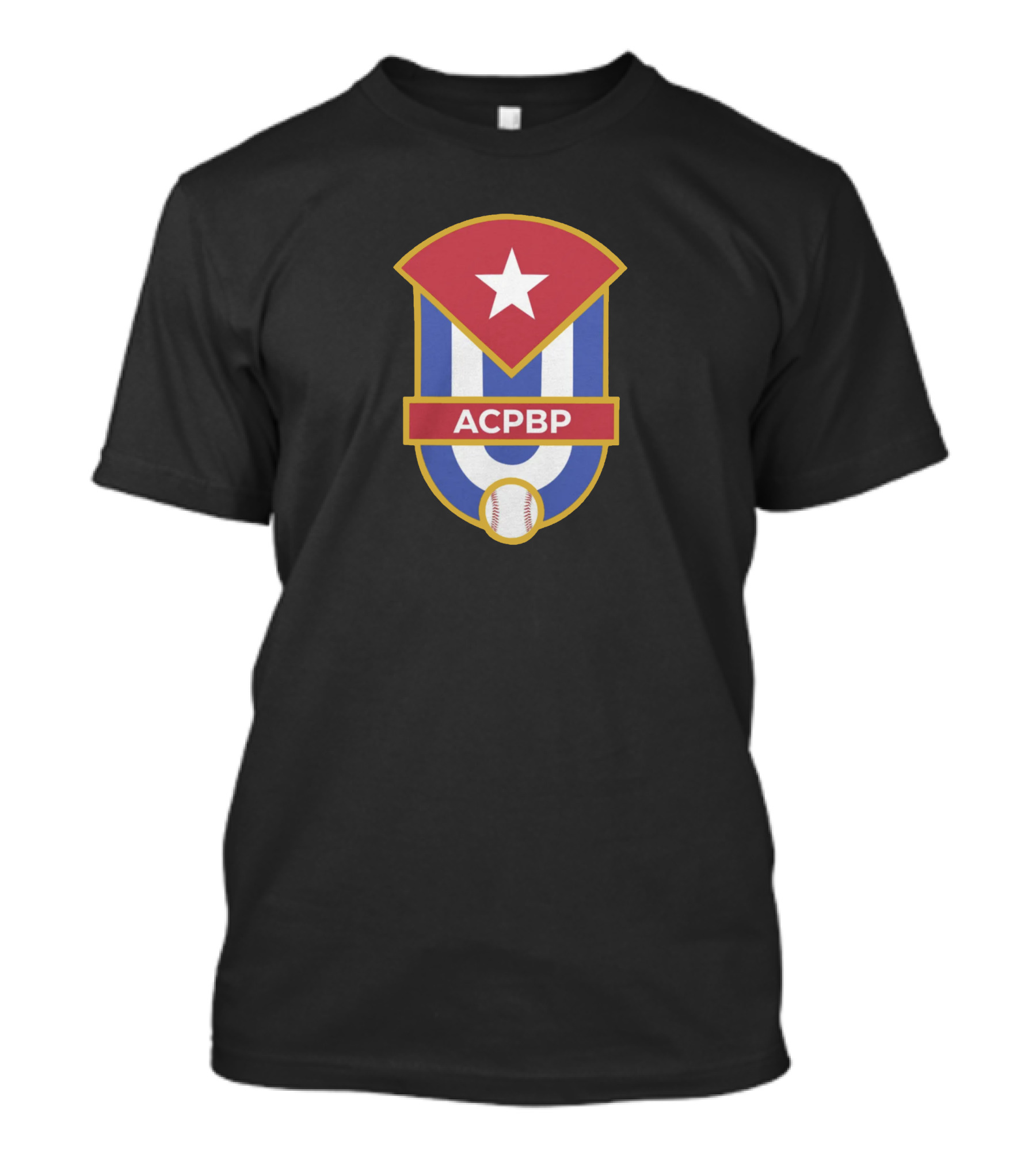 ACPBP Cuban Baseball Emblem Star And Baseball T-Shirt