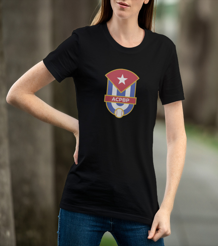 ACPBP Cuban Baseball Emblem Star And Baseball T-Shirt