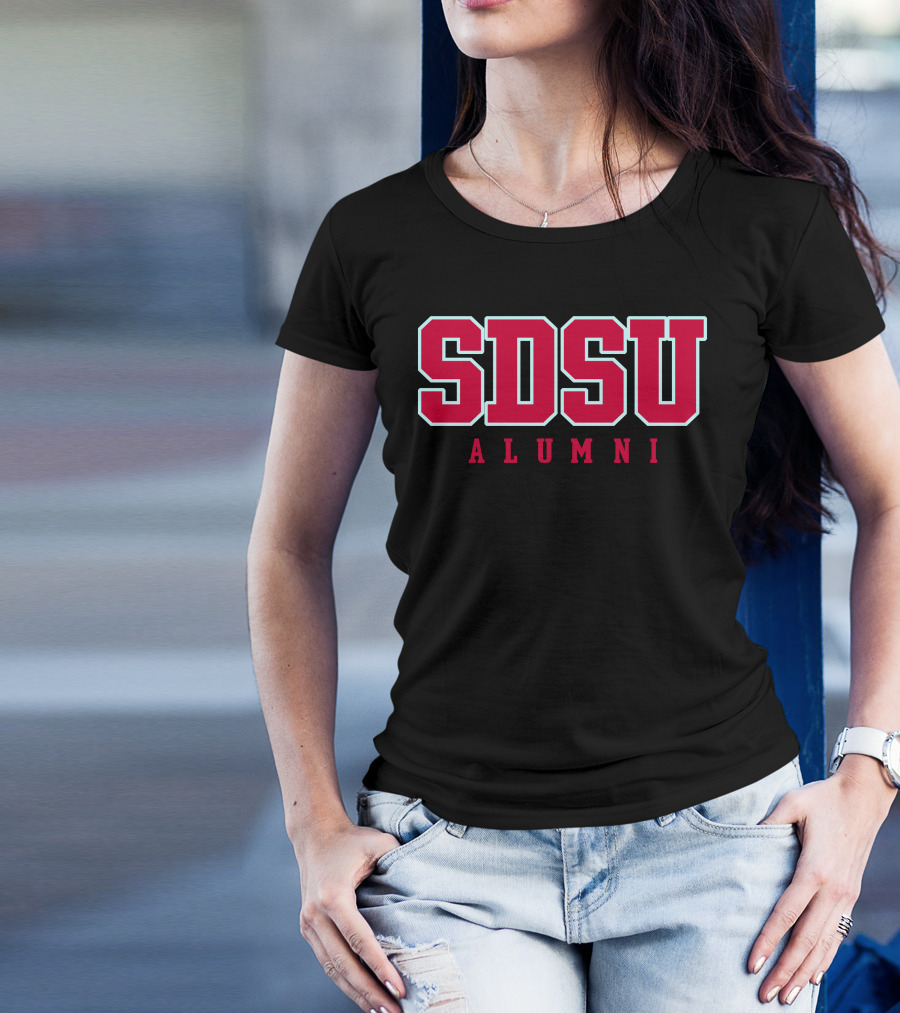 SDSU Alumni Red Block Letters T-Shirt