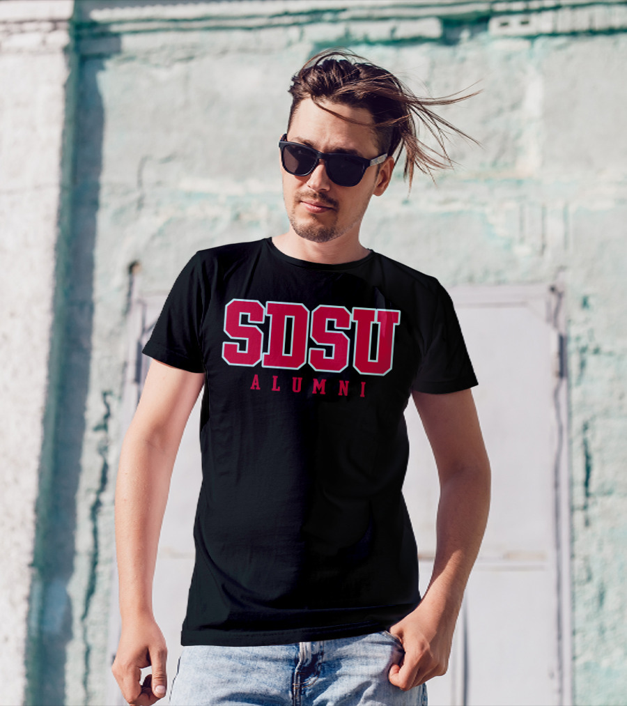 SDSU Alumni Red Block Letters T-Shirt