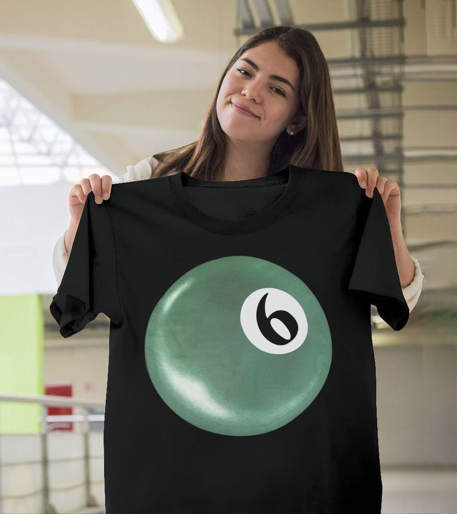 Syxx 6 Ball Green Pool Ball T-Shirt