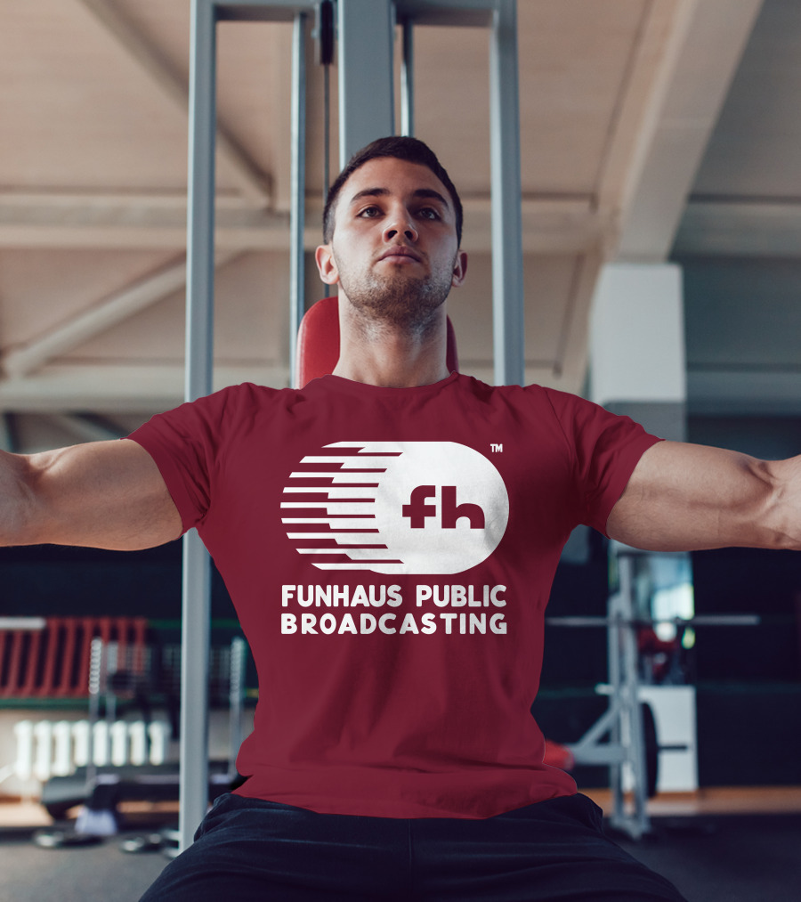 Funhaus Public Broadcasting Logo Design Fh T-Shirt