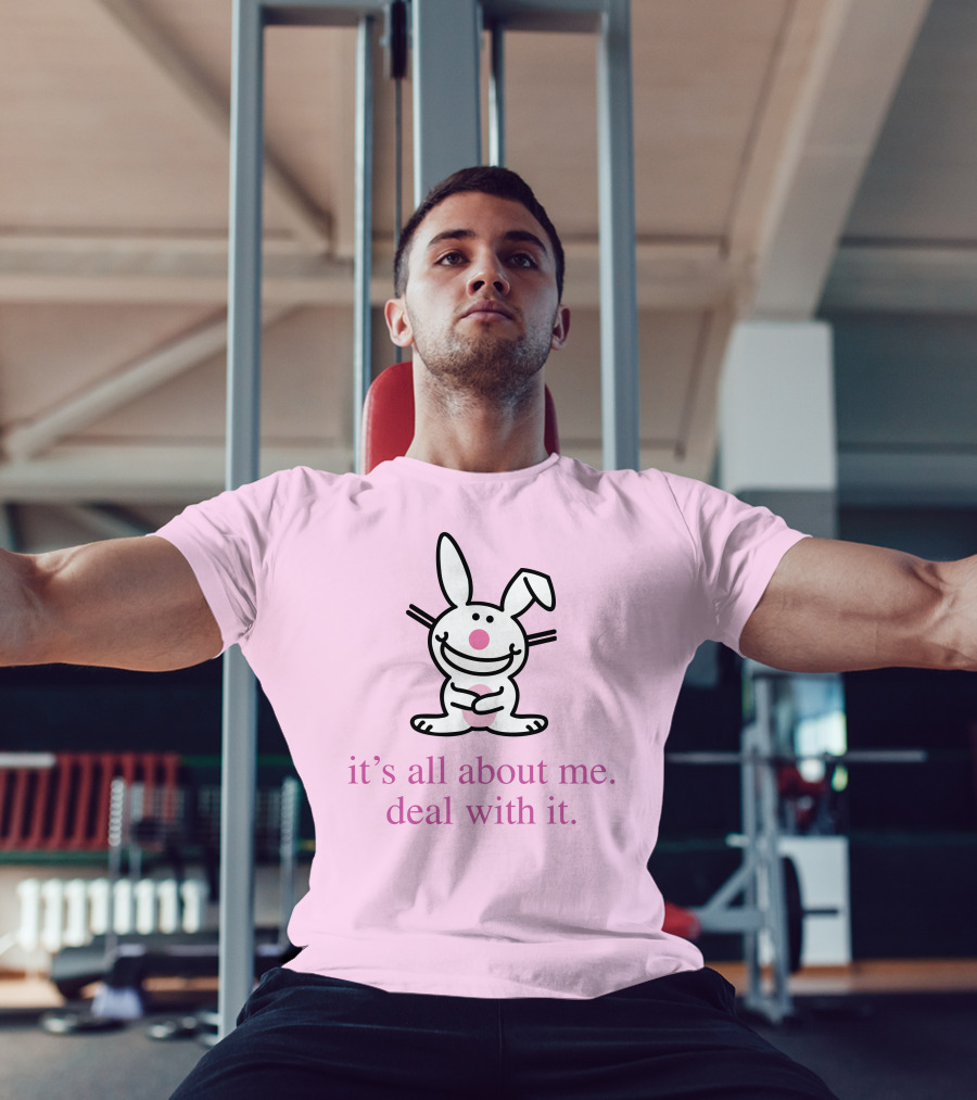 Emi It's All About Me Deal With It Happy Bunny T-Shirt