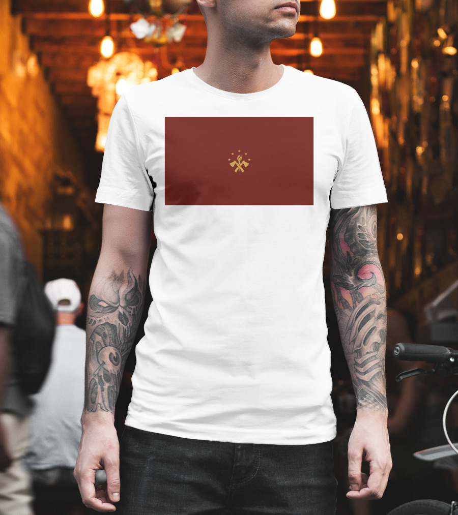 Tariq Nasheed Foundational Black American Flag Brown And Gold T-Shirt